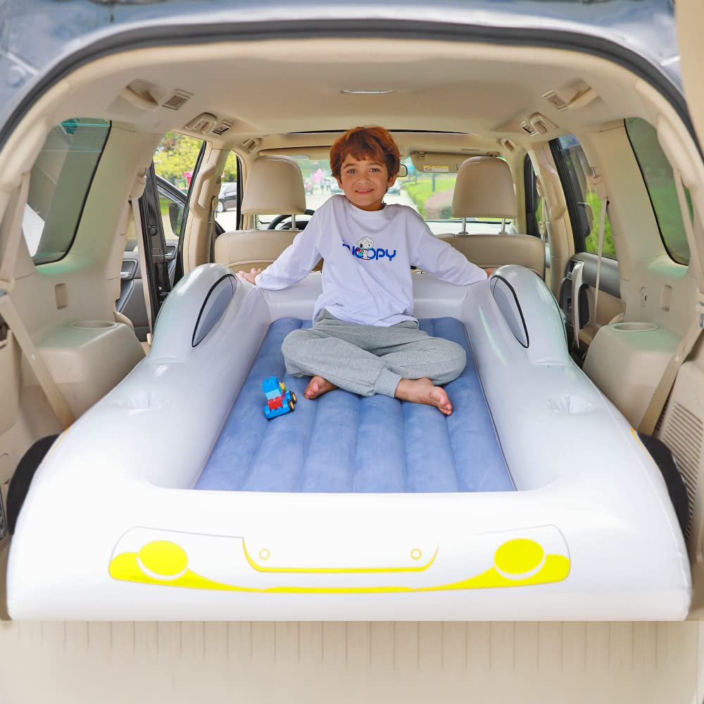 KINMAC racecar bed features a 3D pattern and decals for kids.