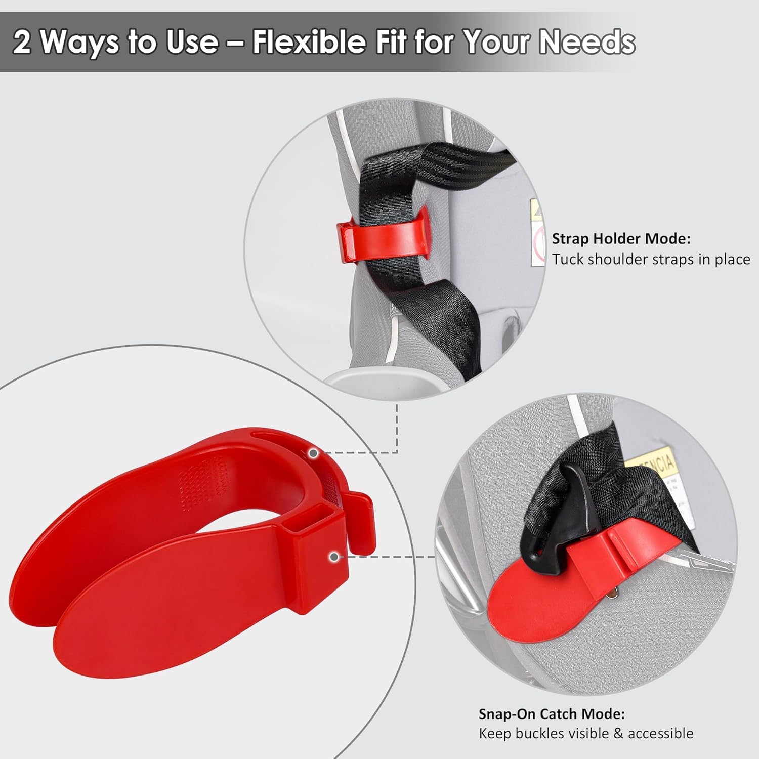 Kinoy Harness Organizer in red improves visibility for fast strap checks.