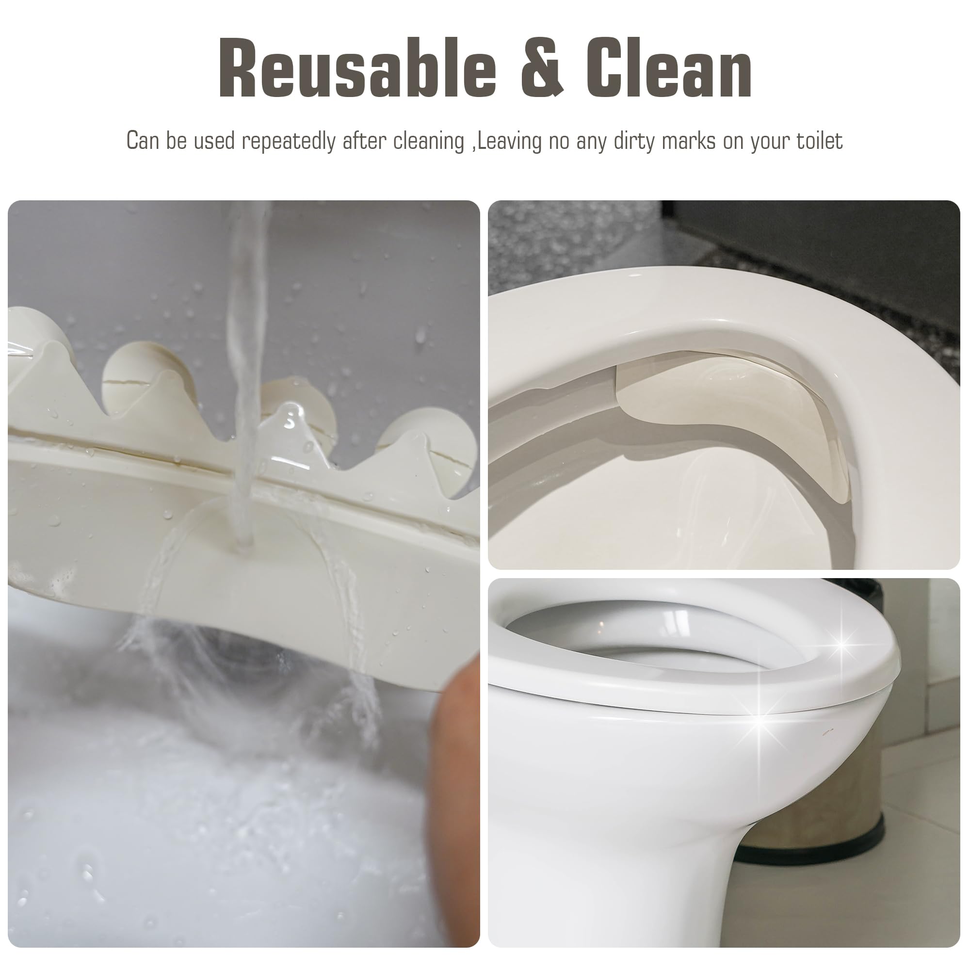 Kinoy hygienic seal blocks leaks for a cleaner bathroom