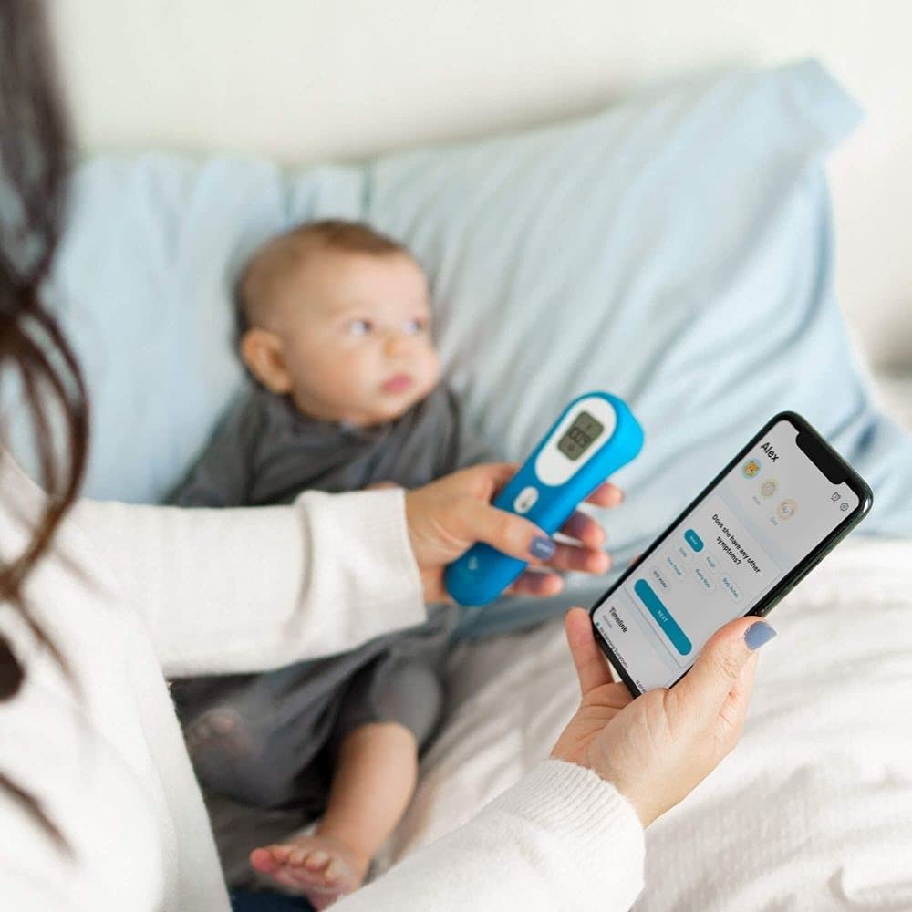 Kinsa QuickScan medication reminders help timing doses when paired with the app.