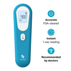 Kinsa QuickScan non-contact design enables safe, hygienic use across family members.
