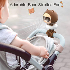 KinYiLO 4-speed oscillating fan provides adjustable airflow for outdoor strolls.