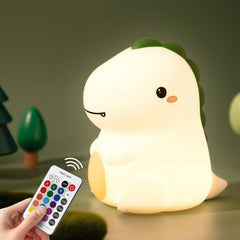 KinYiLO dinosaur night light glows softly for bedtime comfort and independence.