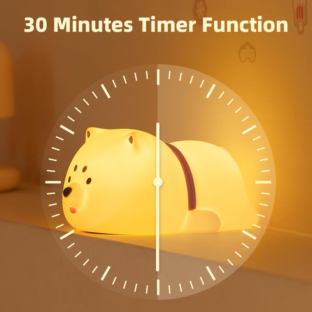 KinYiLO puppy shadow play projected on the wall during sleep routines.