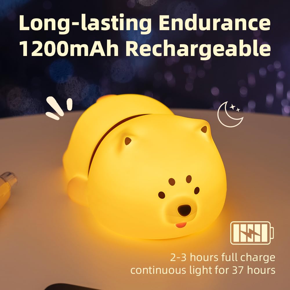 KinYiLO warm LED glow creates a cozy, sleep-friendly nursery ambiance.