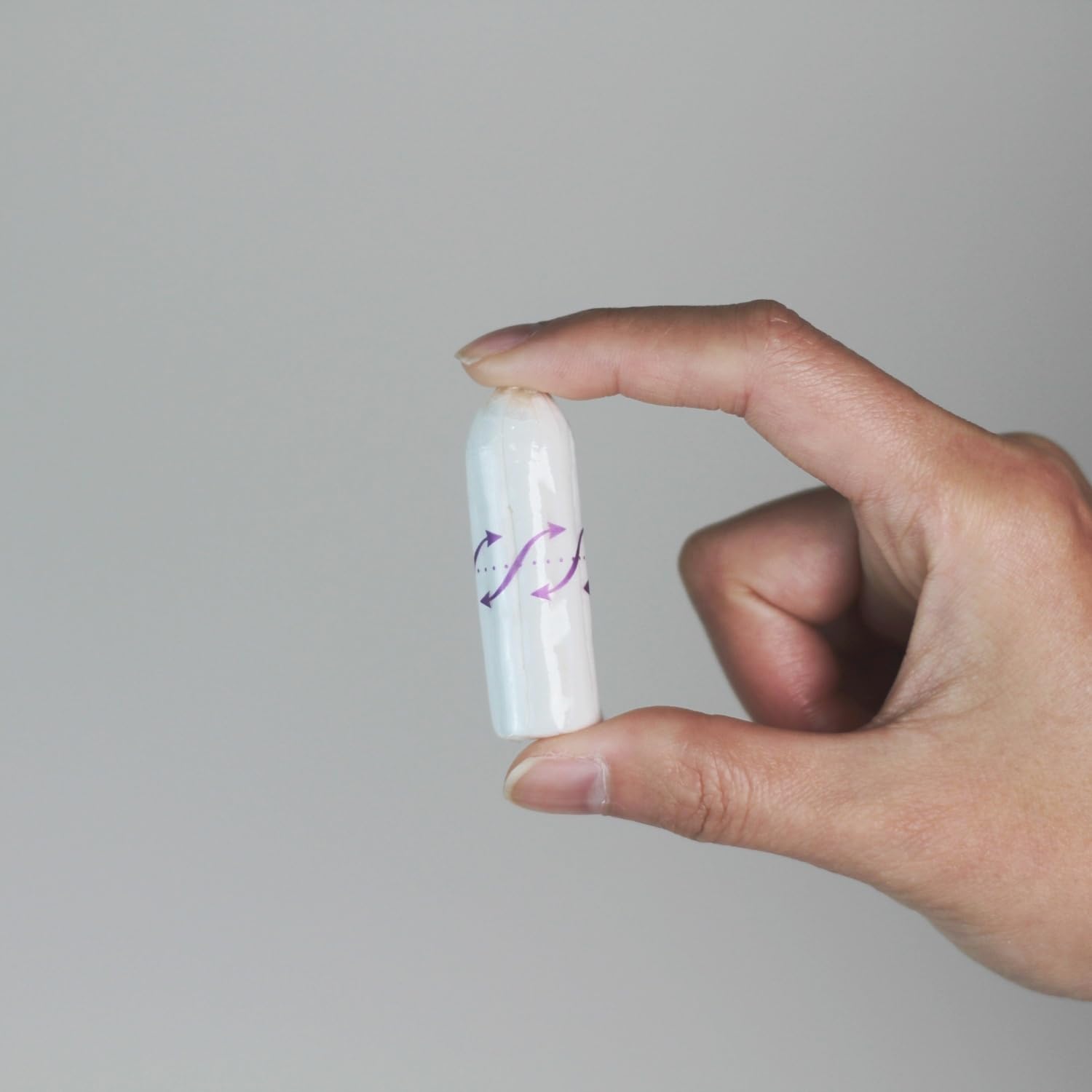 Kinzino No Applicator Tampon discreet packaging shown for easy travel.