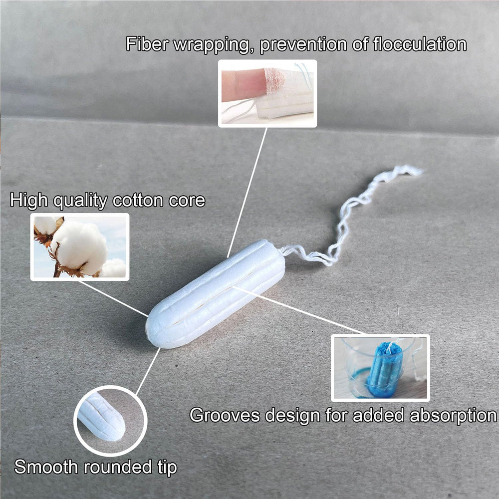 Kinzino No Applicator Tampon individually wrapped for hygienic, portable convenience.