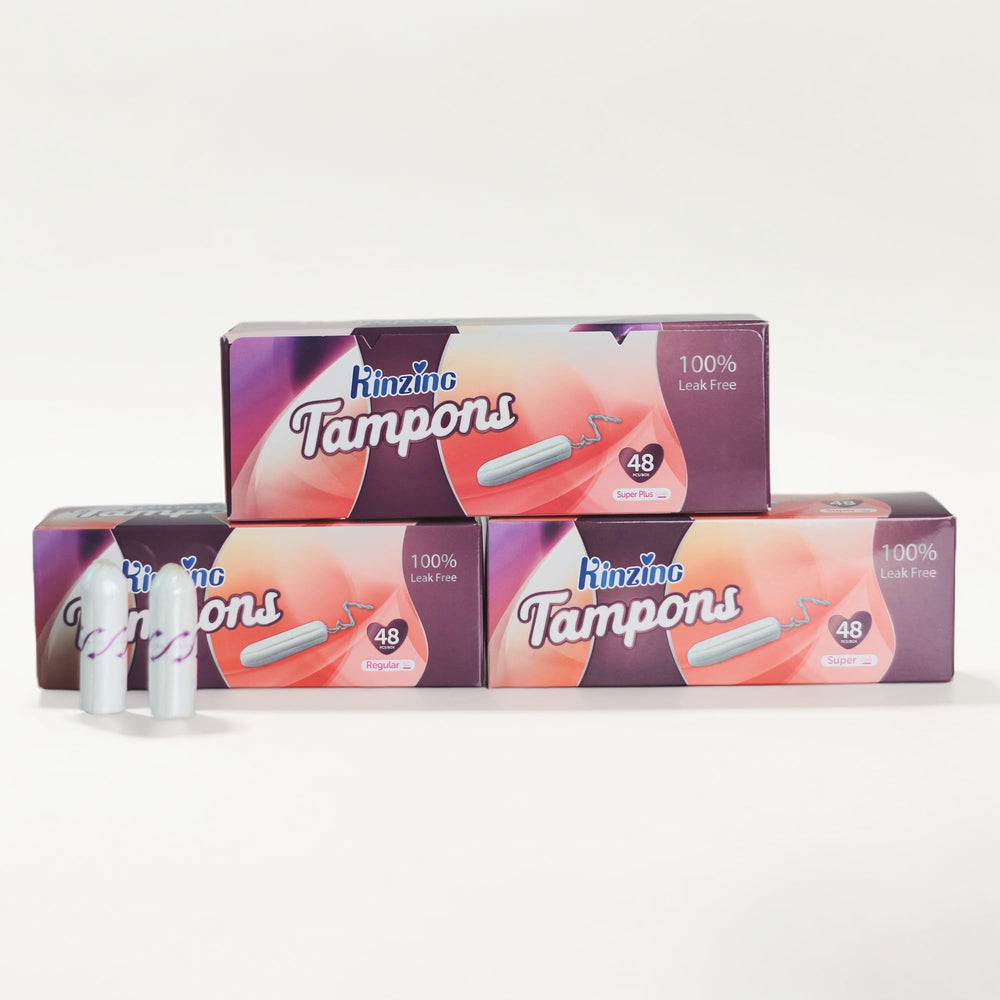 Kinzino No Applicator Tampon regular size suitable for moderate flows.