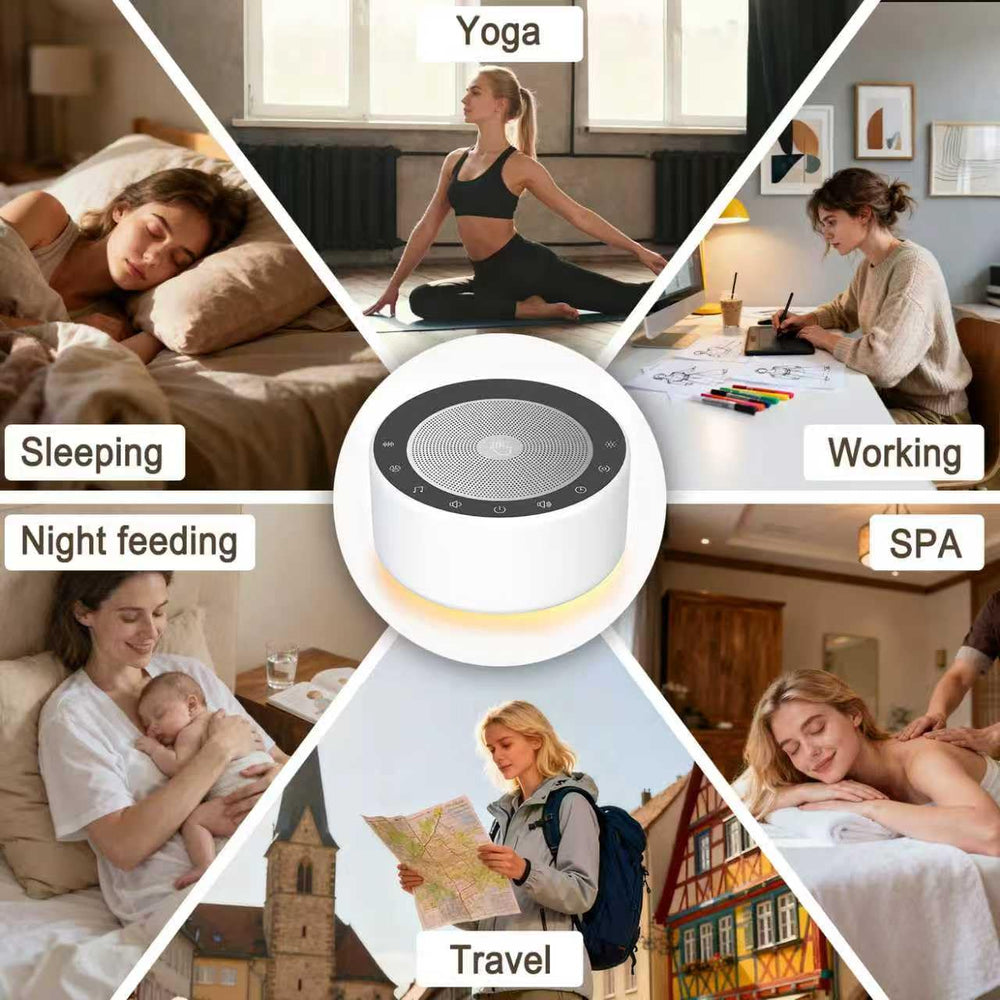 Kipcush sound selector shows 30 soothing sounds for focus and sleep.