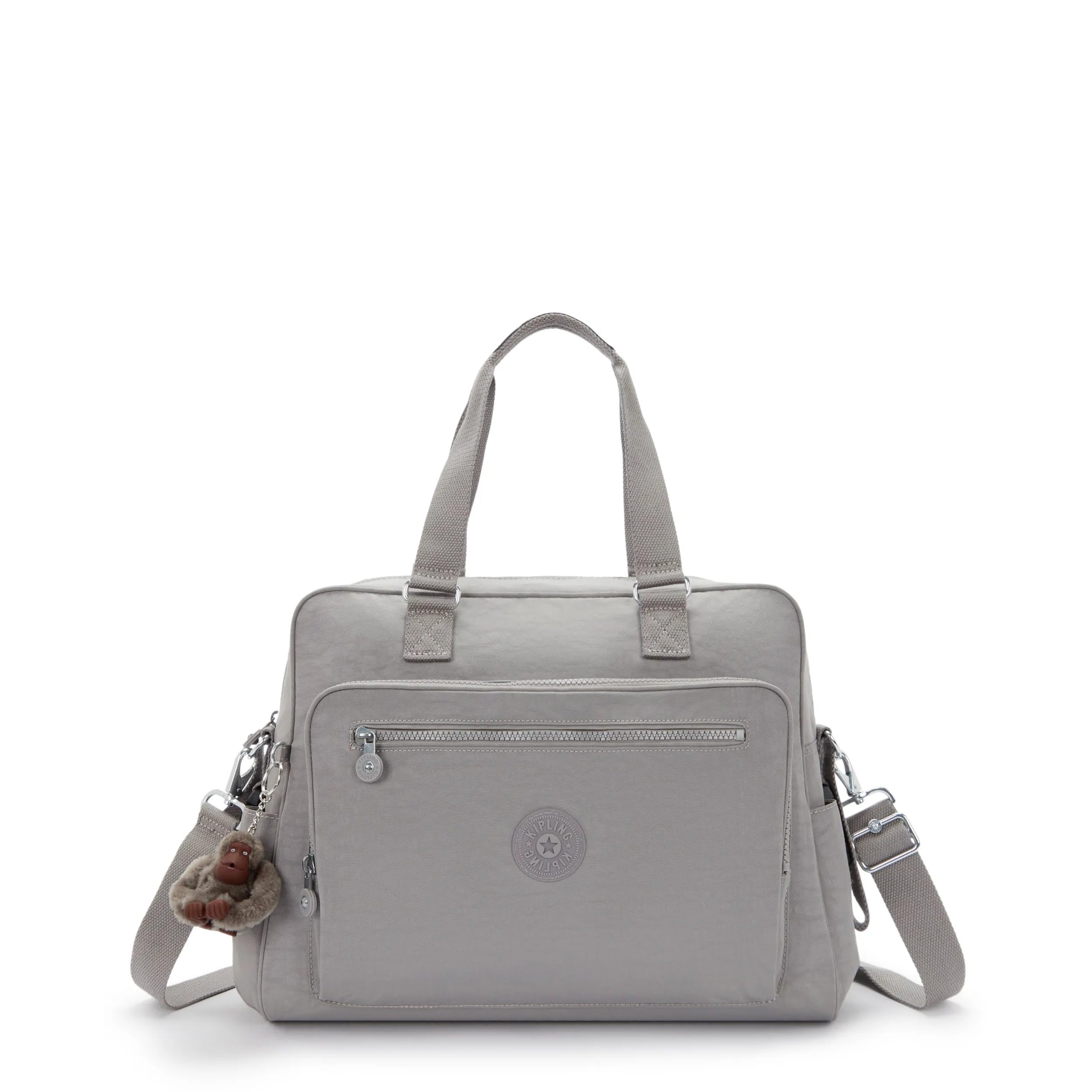 Kipling Alanna diaper bag outer view in durable nylon for daily use.