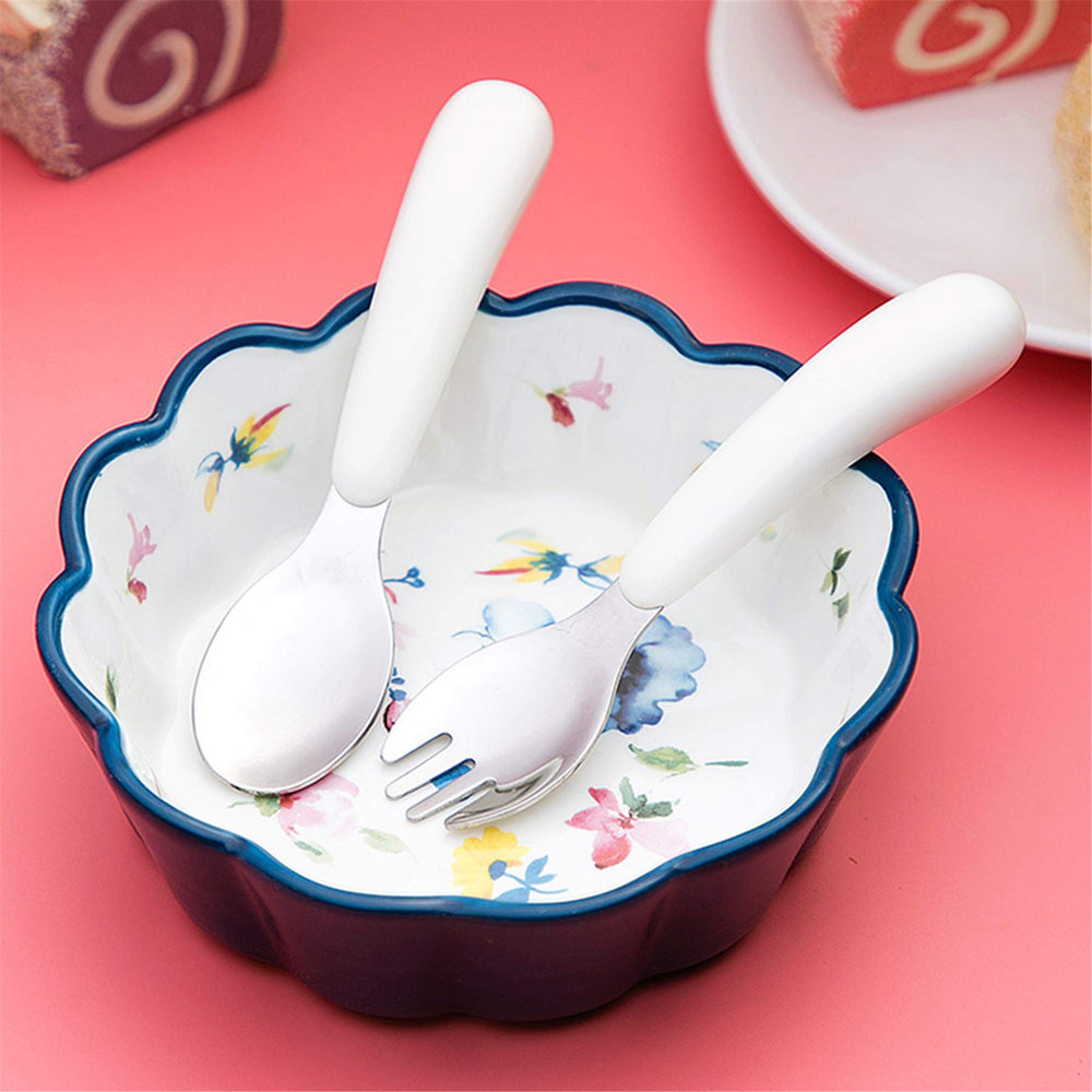 Kirecoo bright colored toddler utensils ideal for self-feeding