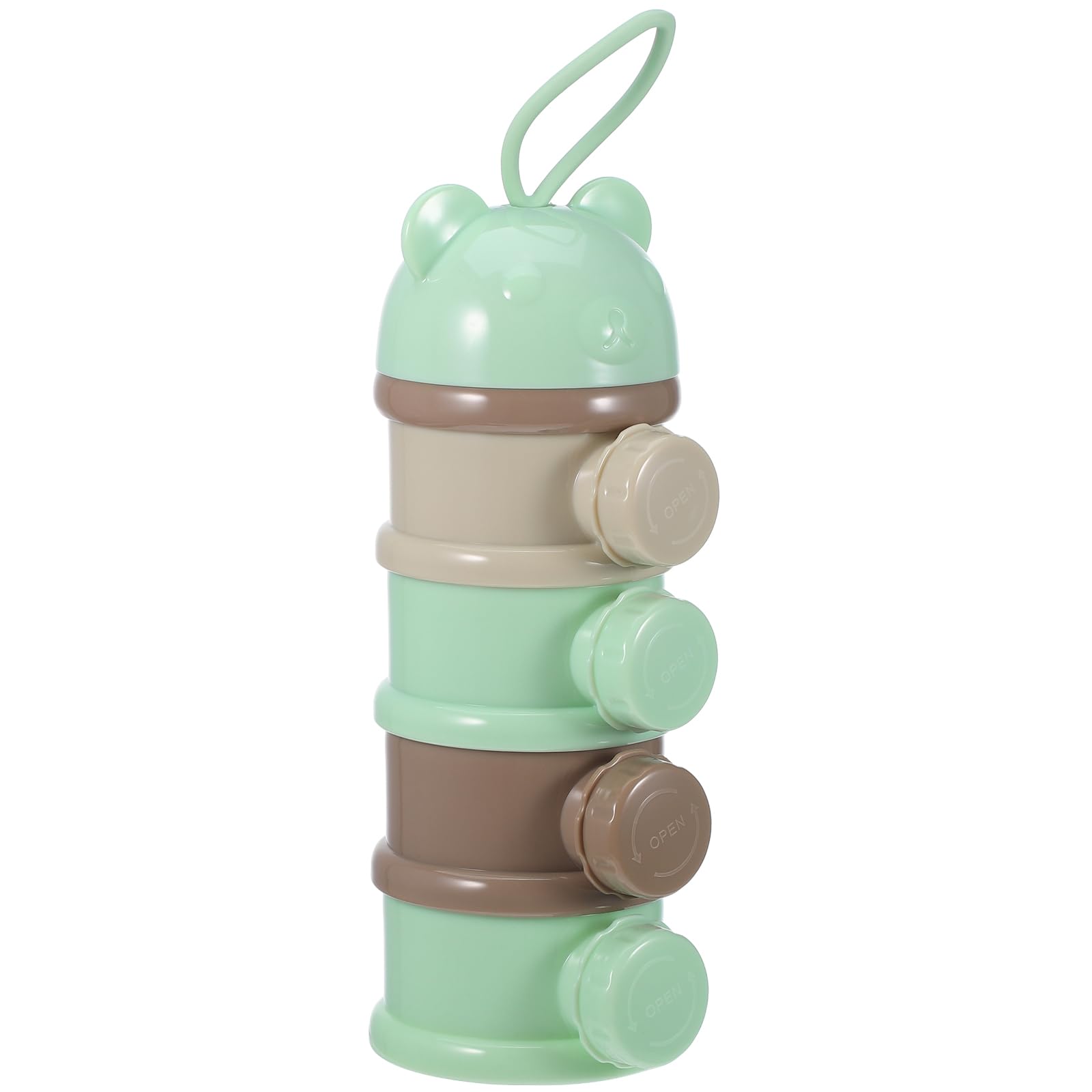 Kisangel 4Layer milk powder box top view shows travel-friendly stackable design.