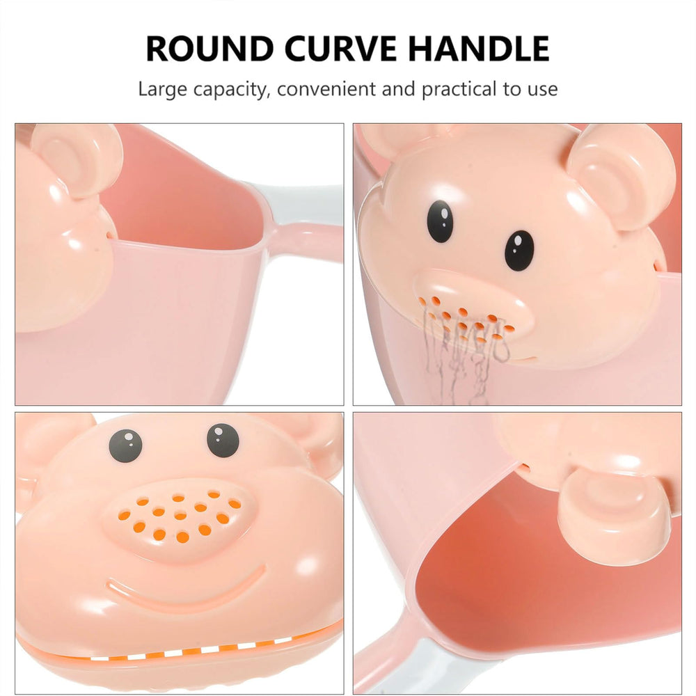 Kisangel rinse cup with ergonomic round handle offers comfortable grip during rinsing.