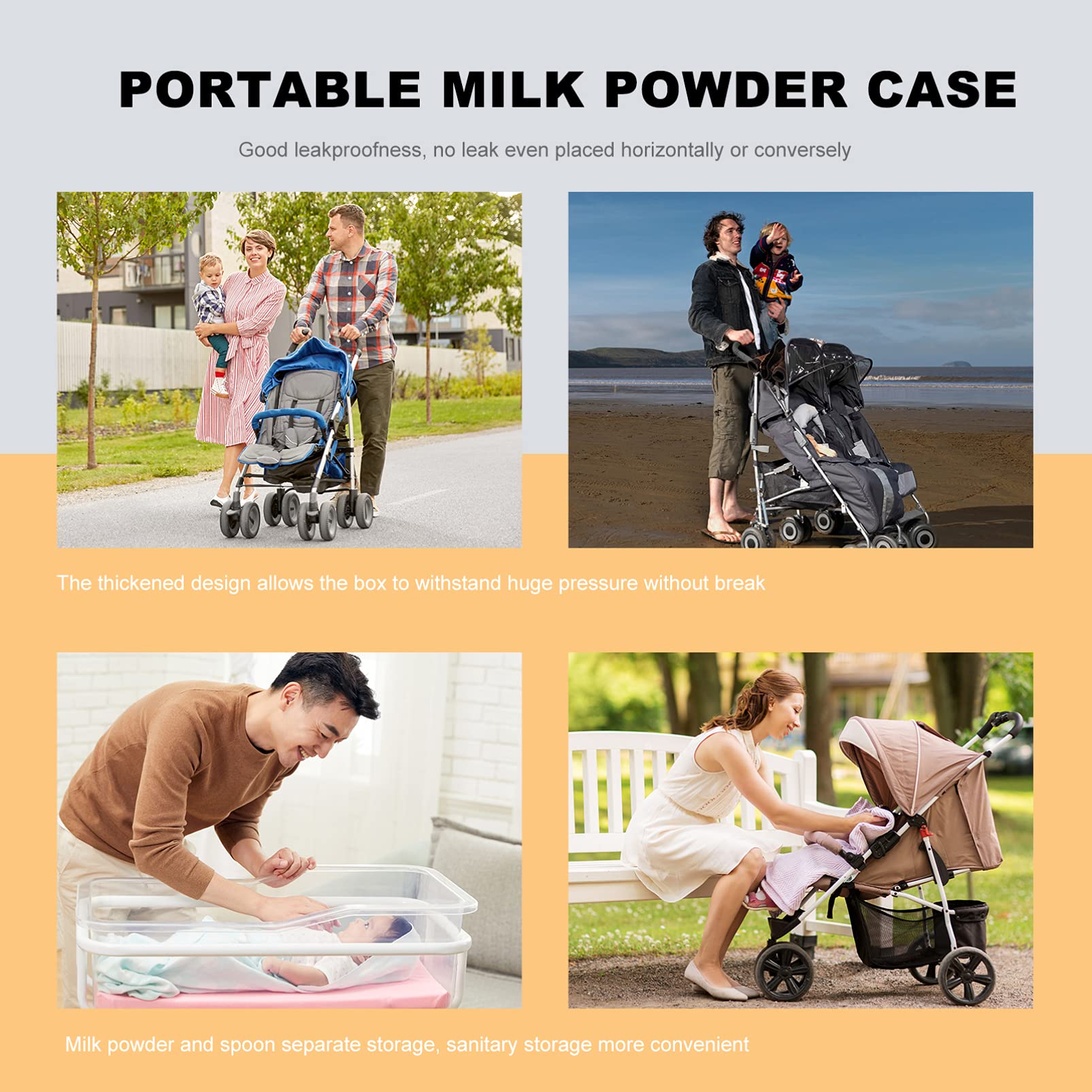 Kisangel portable milk powder dispenser 330ml capacity keeps formula organized on outings