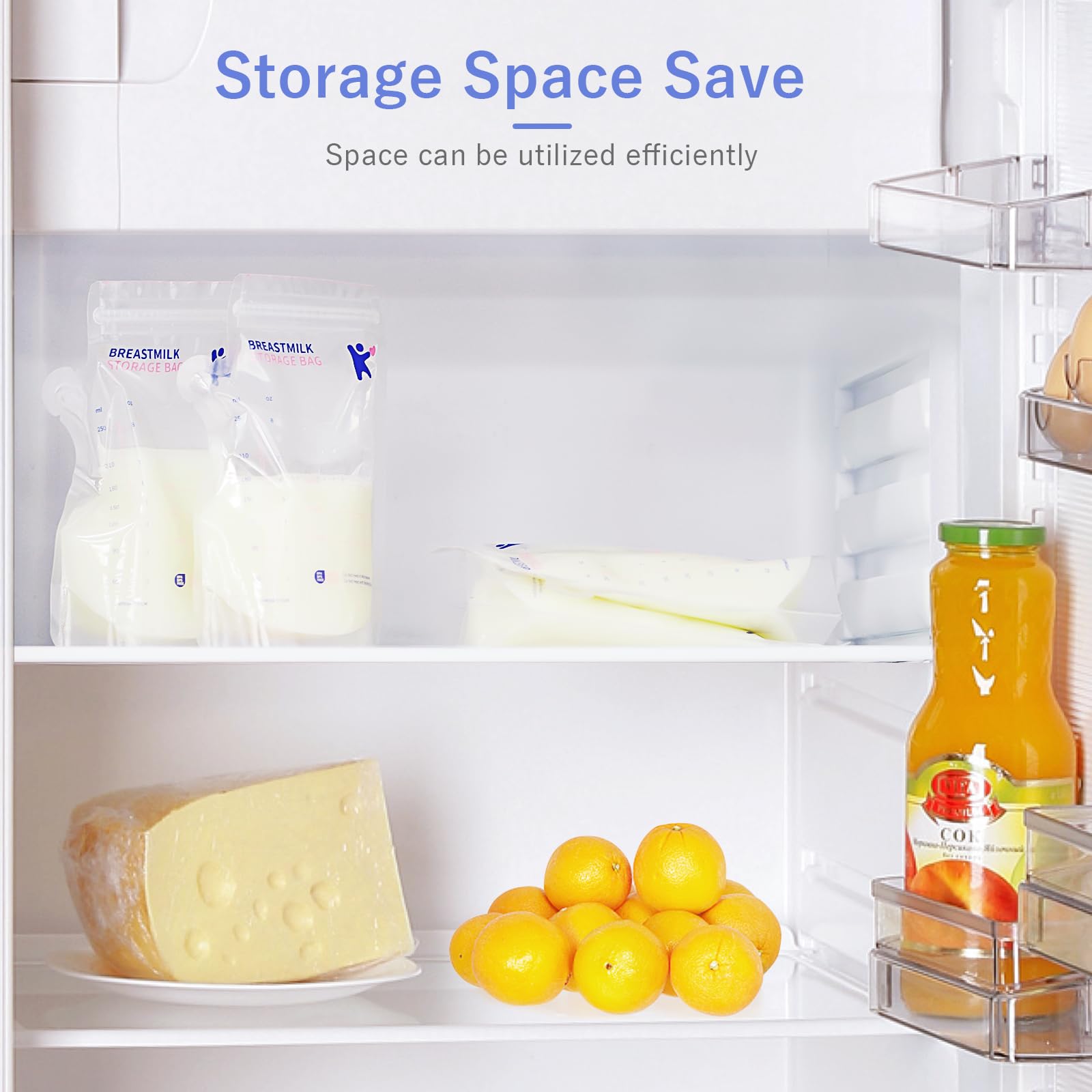 Kisdream bag fits standard refrigerator storage for daily use