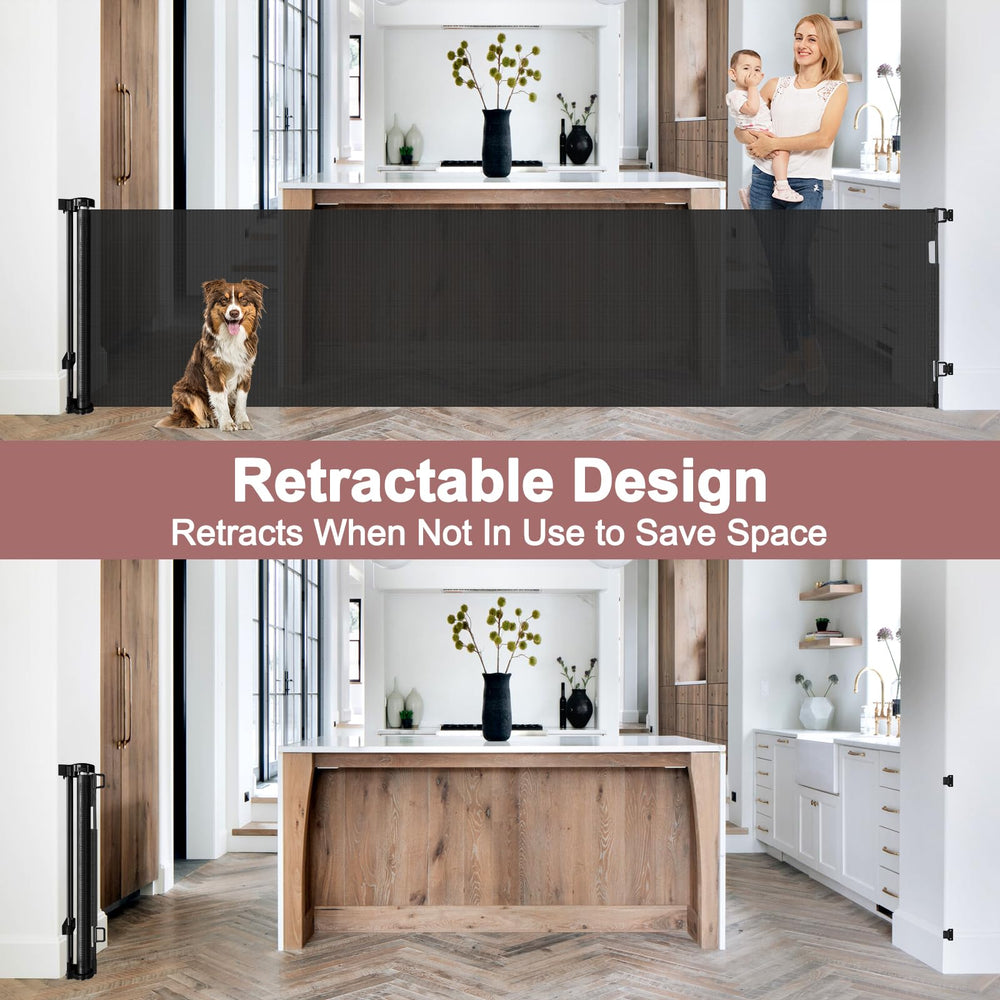 KISKIZ adjustable baseboard-fit gate adapts to different trims.