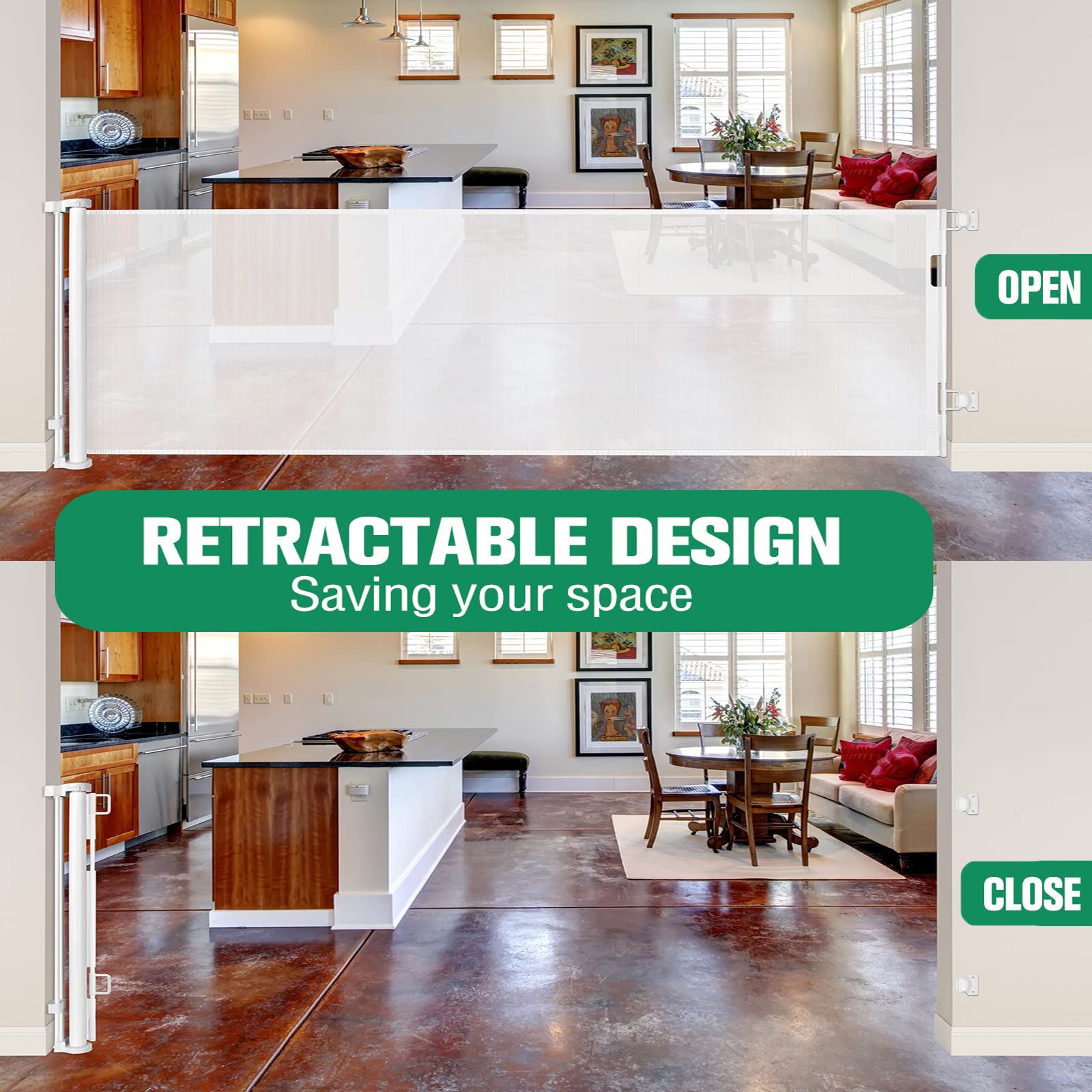 KISKIZ baseboard-fit design installs safely without wall spacers
