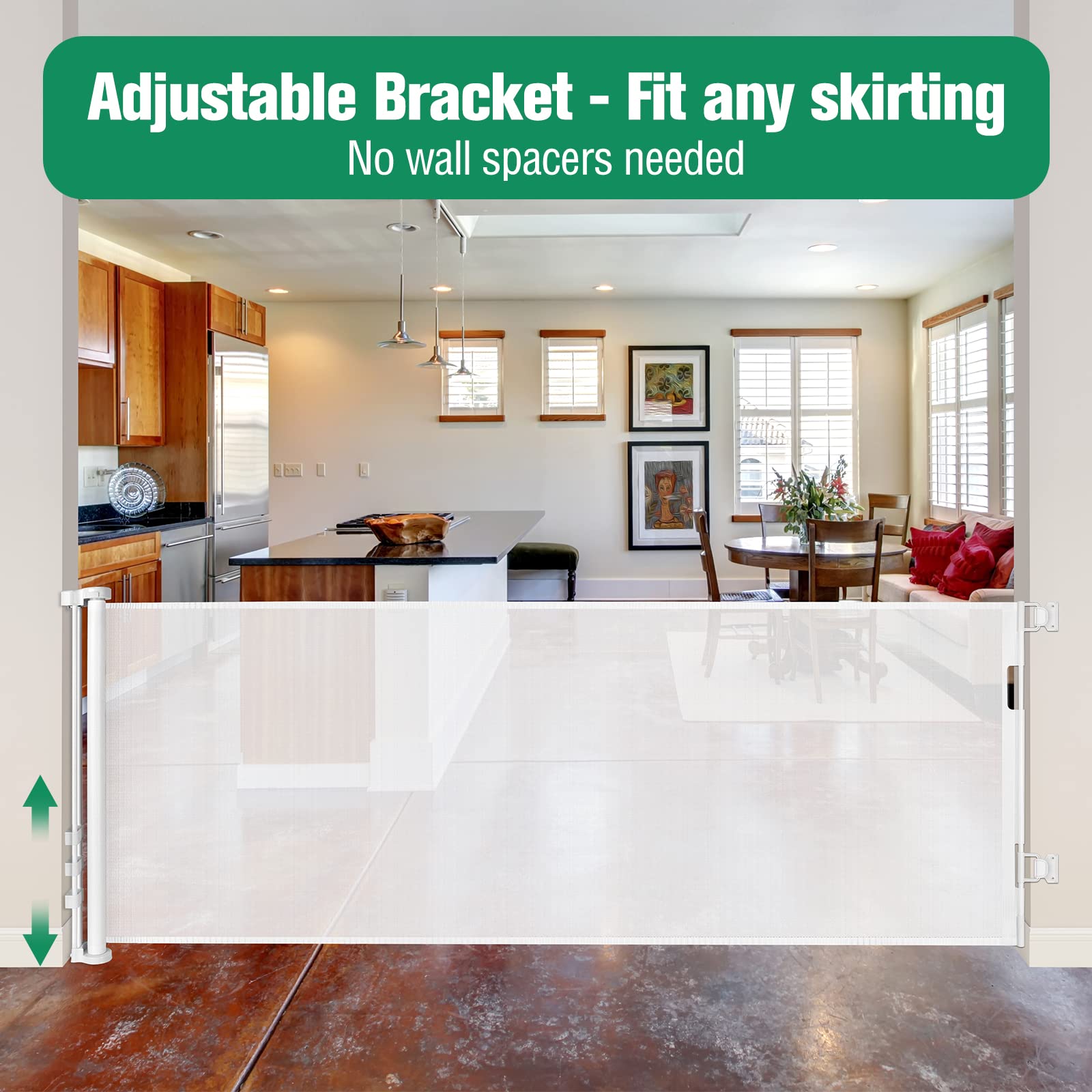 KISKIZ extra-wide span for pets and kids in open-plan spaces