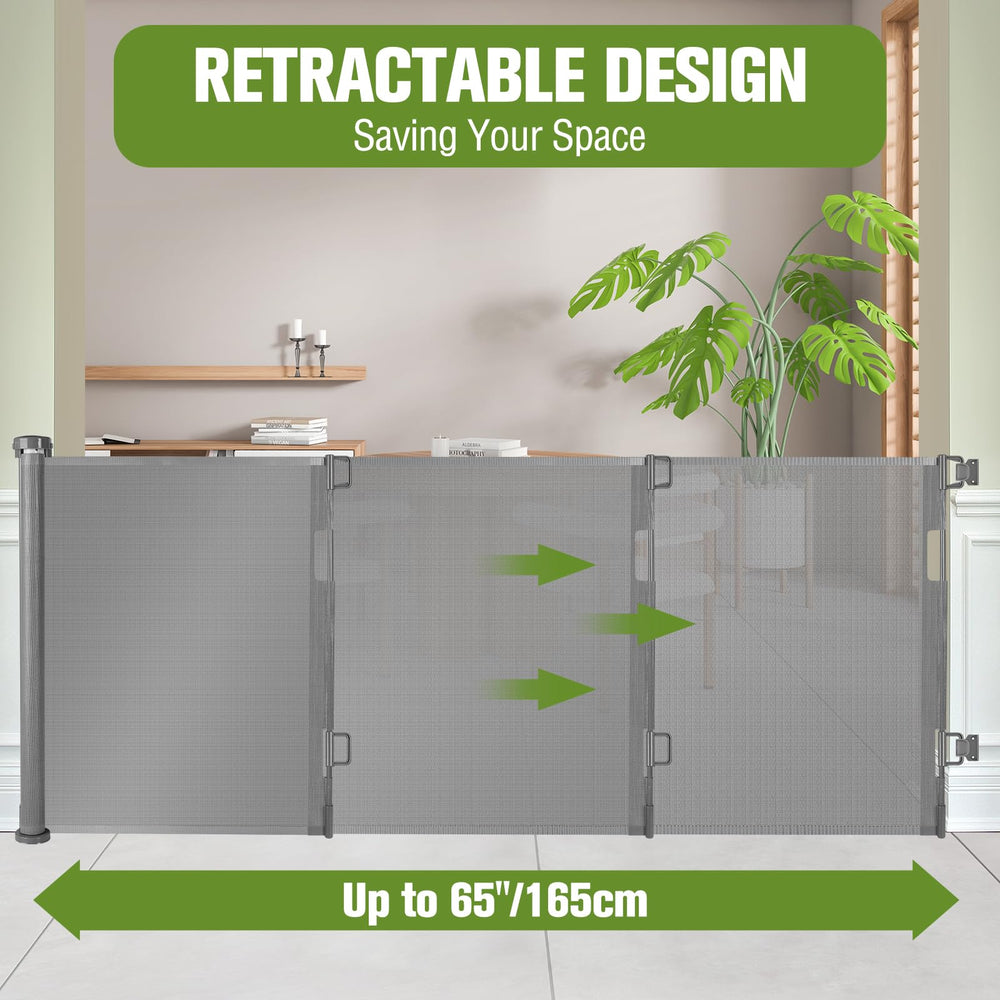 KISKIZ gate in indoor outdoor setup shows versatile use for decks and doorways