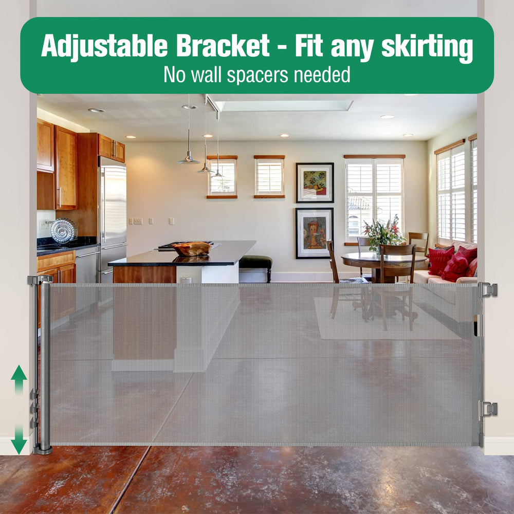 KISKIZ retractable gate saves space when retracted for storage