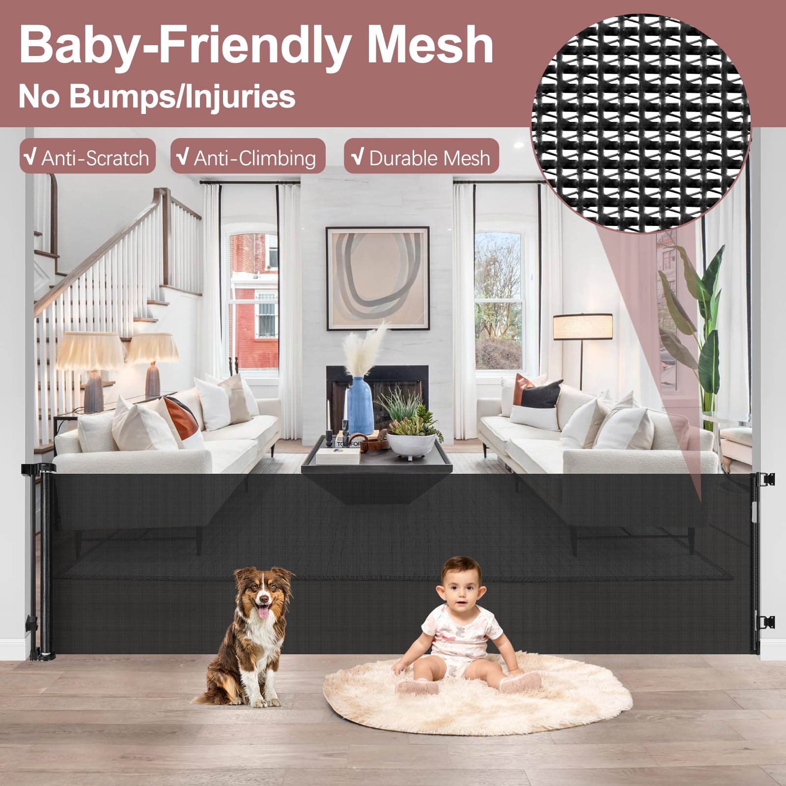 KISKIZ safety-tested gate meets standards for reliable home use.