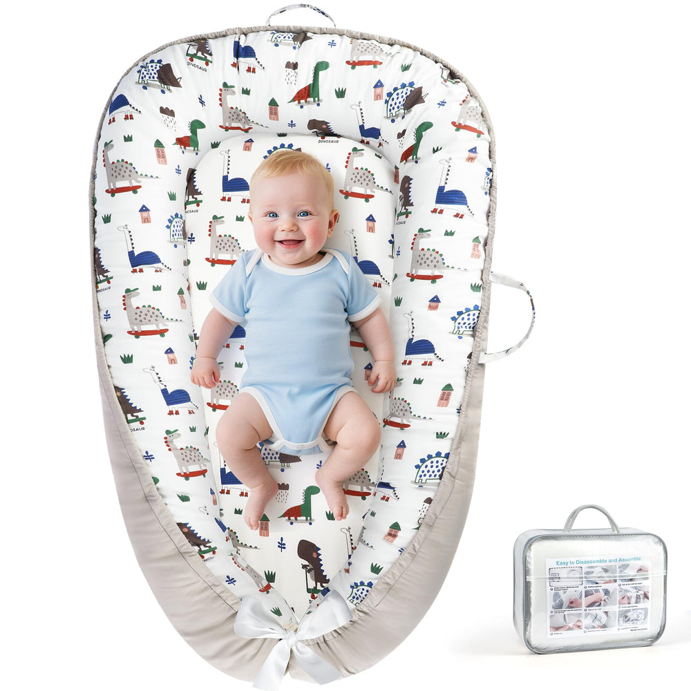 KISS GOLD Baby Lounger with breathable cotton cover for gentle skin contact and comfort.