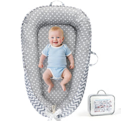 KISS GOLD baby lounger with breathable cotton cover offers gentle, skin-friendly comfort.