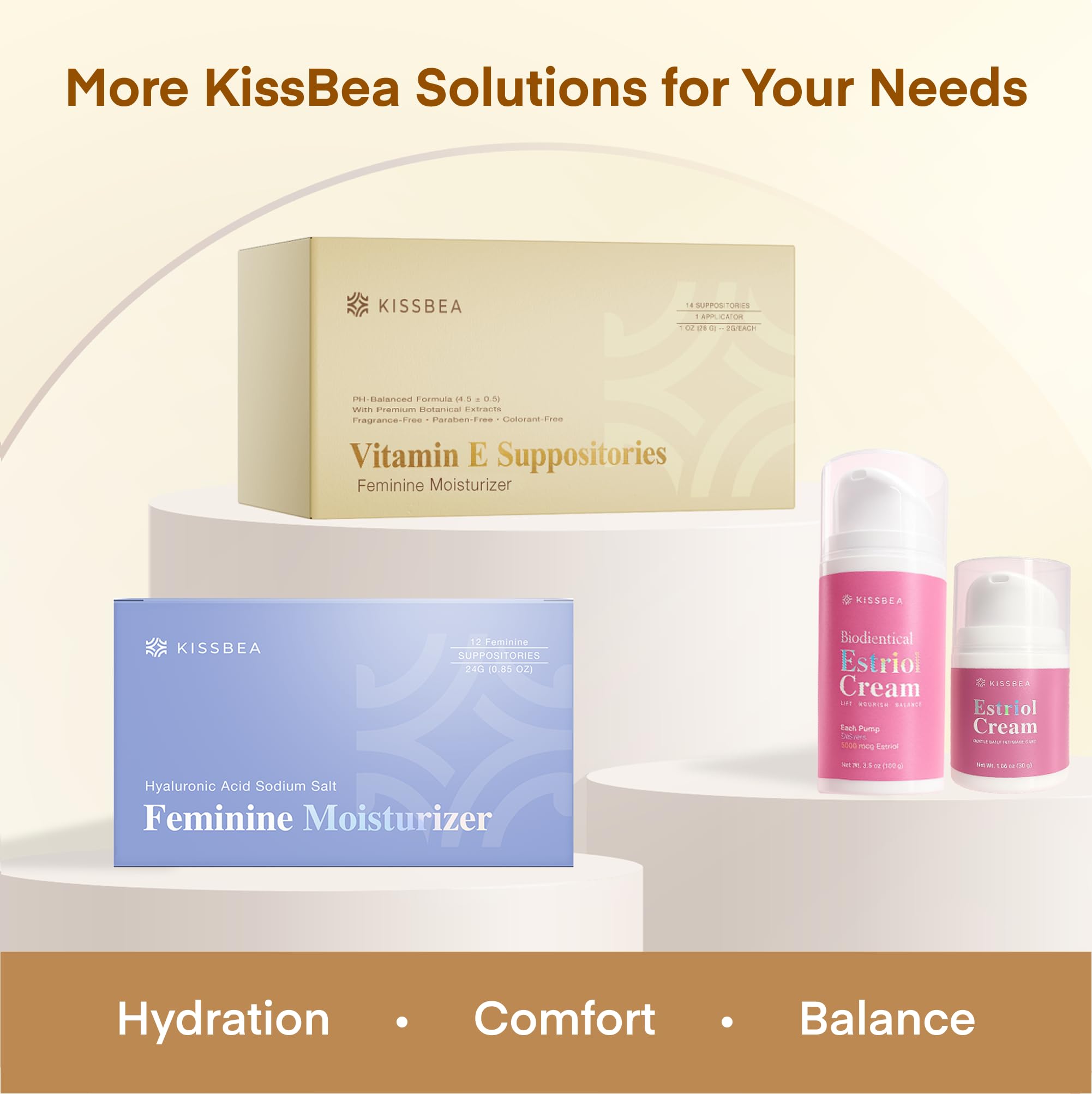 Kissbea one-month supply with applicator packaging