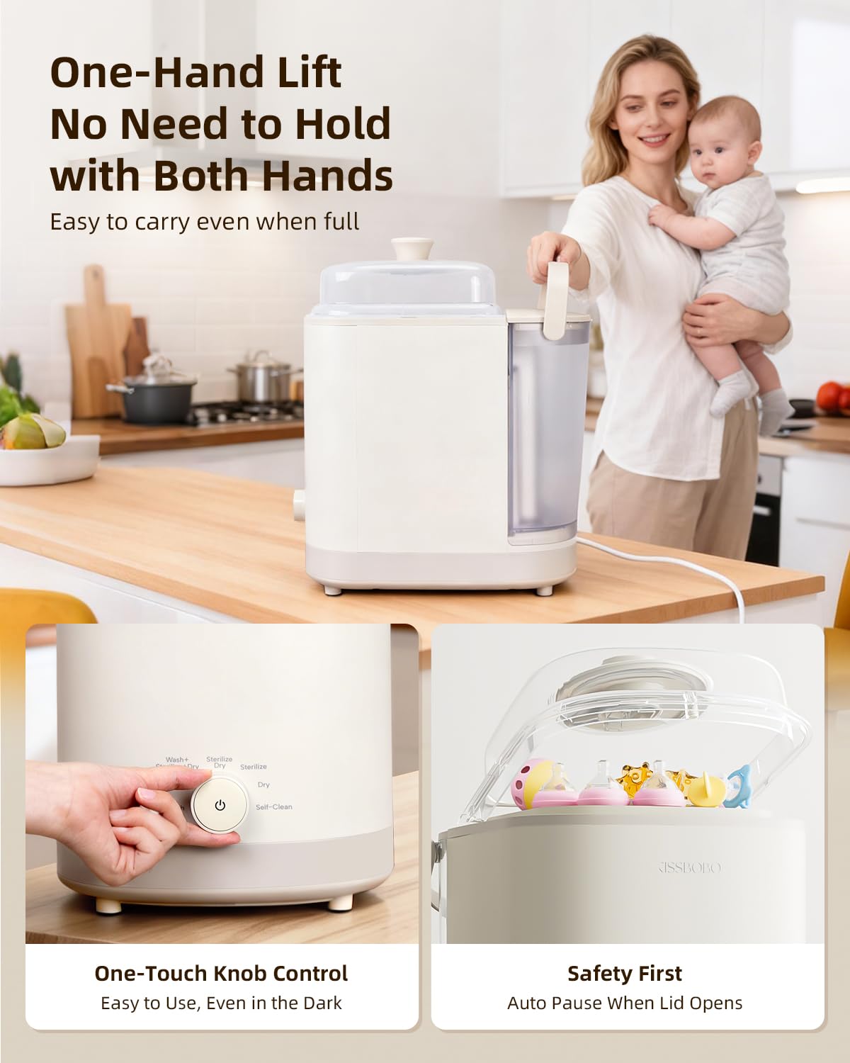 KISSBOBO HEPA filter provides purified air in the drying chamber