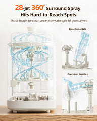 KISSBOBO one-touch wash sterilizes with steam for quick cycles