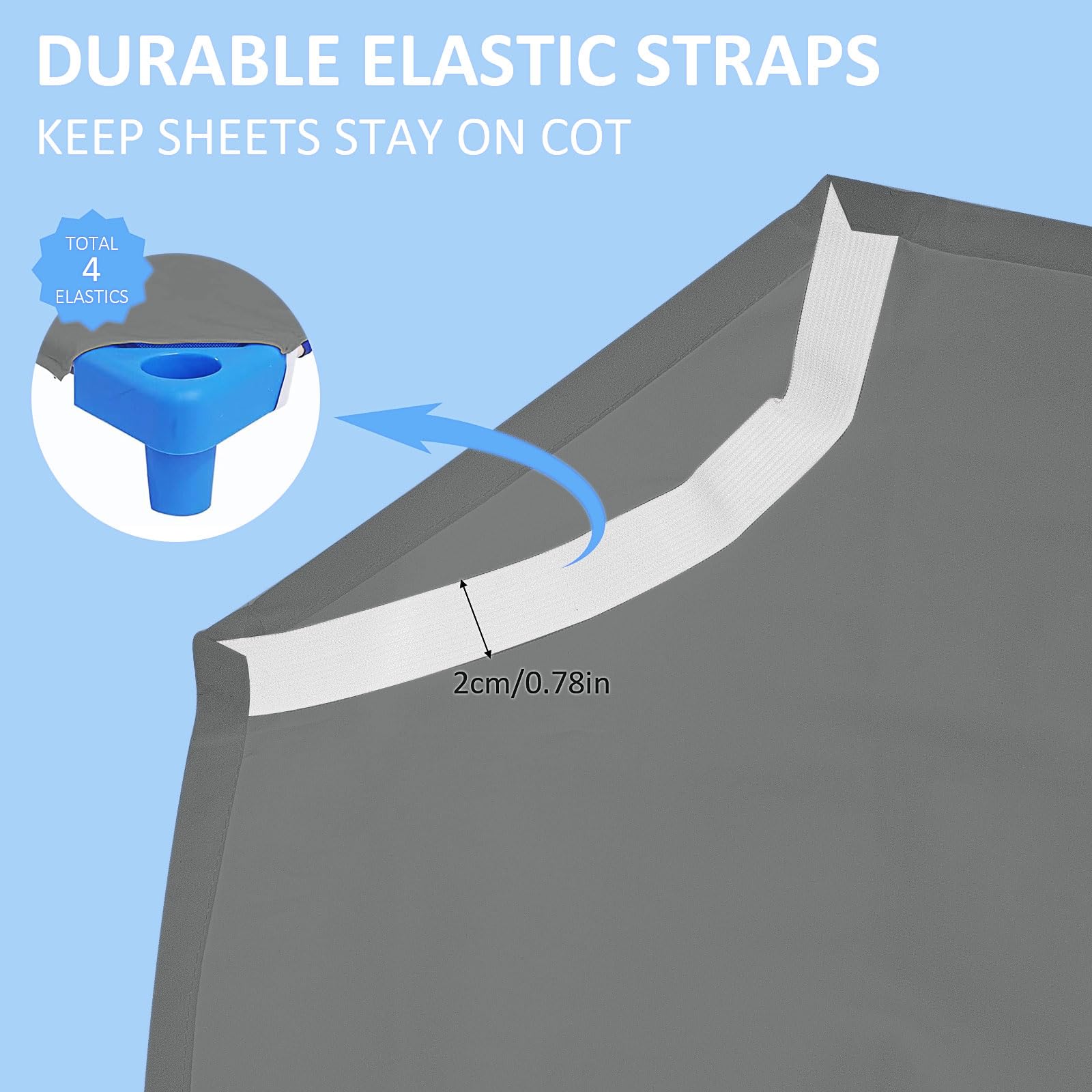 KisSealed durable polyester cot sheets for heavy-duty daycare use