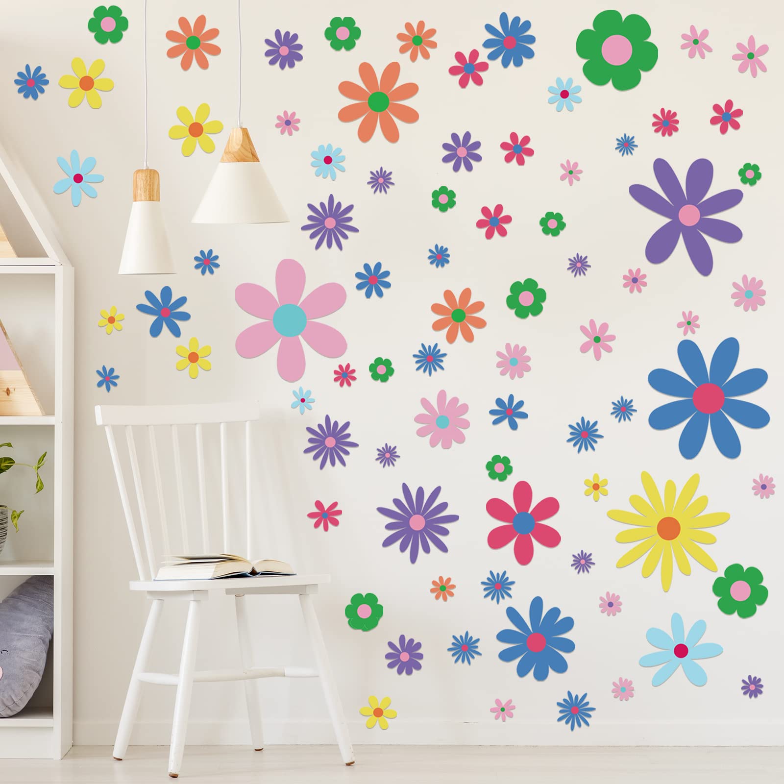 Kisston Daisy wall decal pack 01 adds cheerful floral detail to nursery walls.