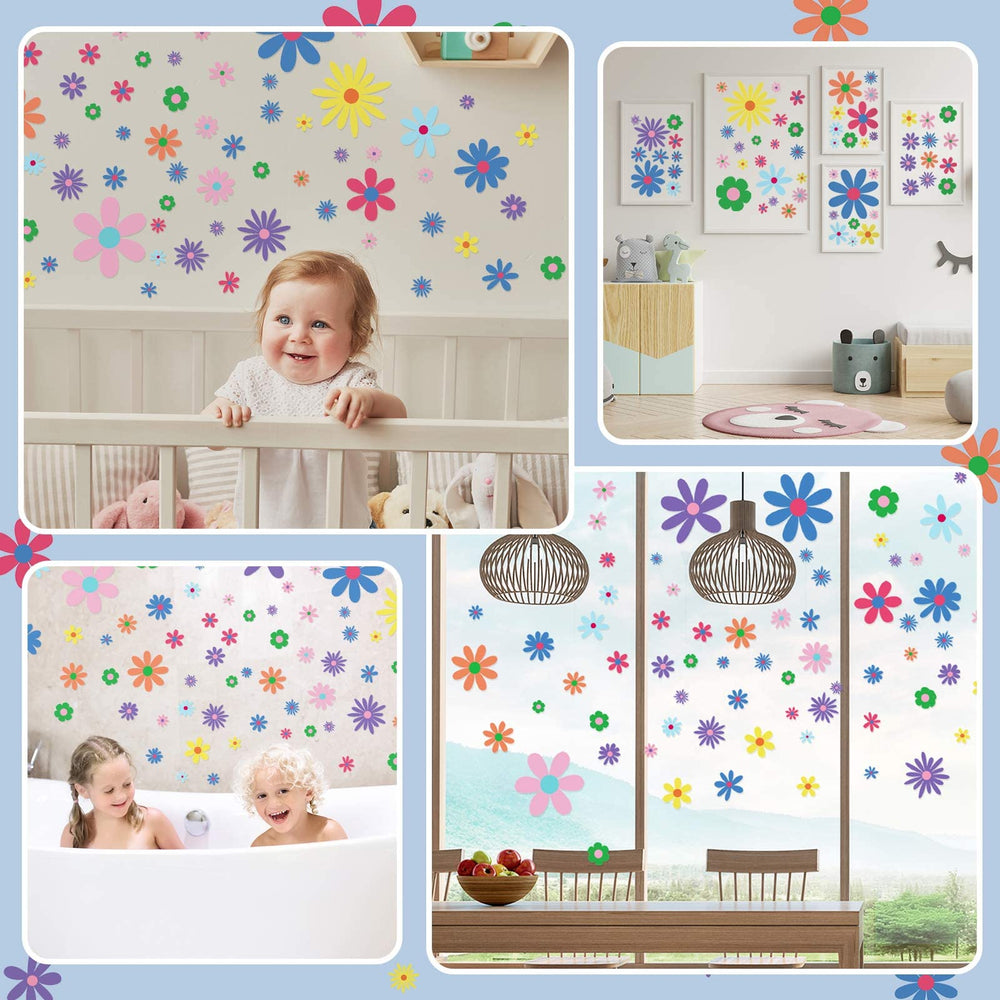 Kisston Daisy wall decal pack 04 versatile decor for doors and laptops.