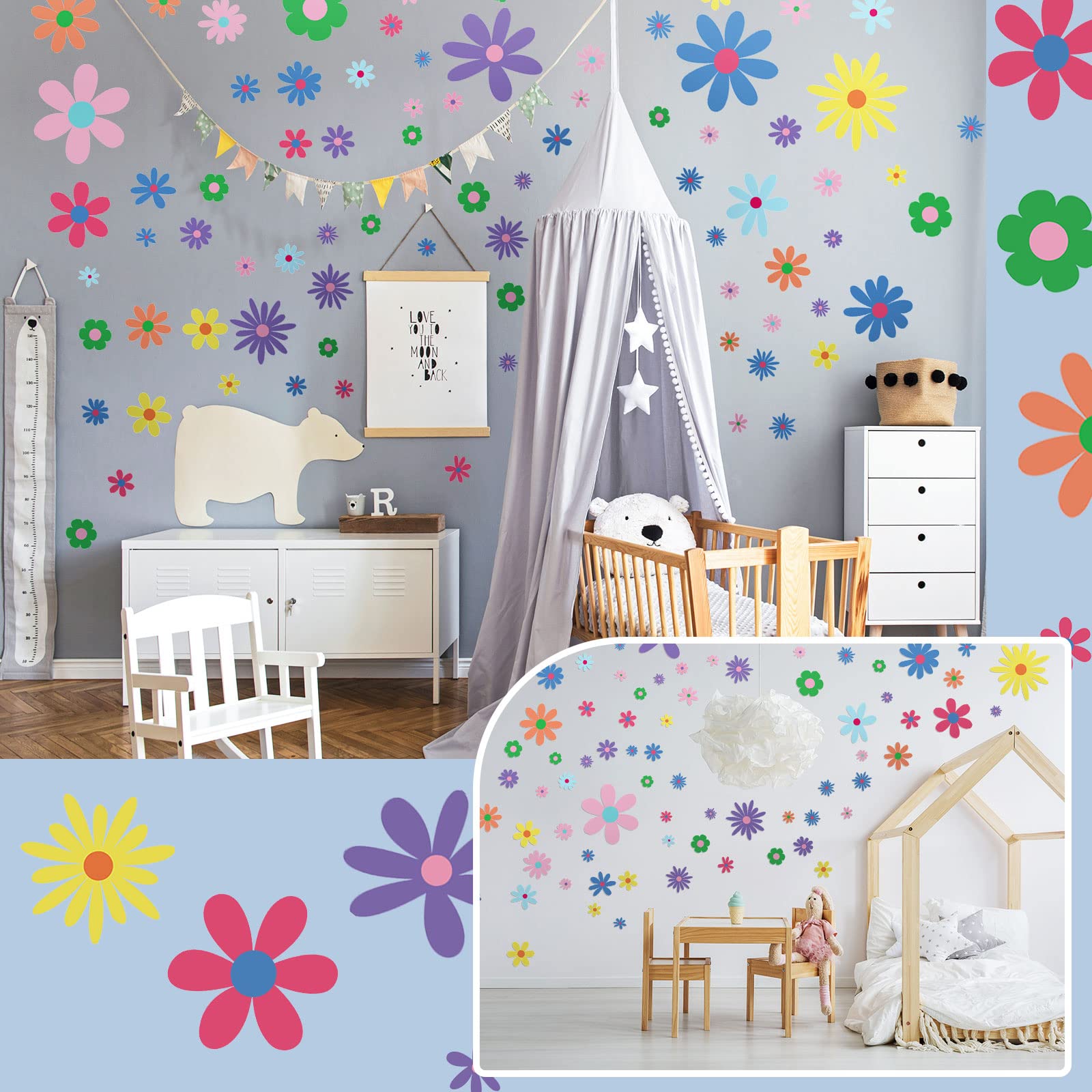 Kisston Daisy wall decal pack 05 high-quality vinyl that stays smooth and vibrant.