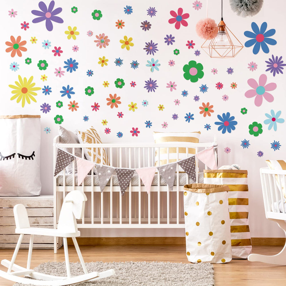 Kisston Daisy wall decal pack 06 provides abundant daisy florals for daily styling.