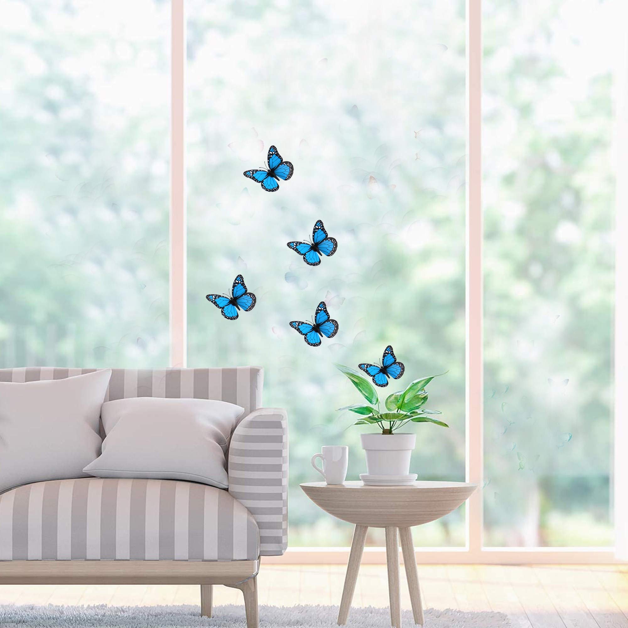 KissYou monarch butterfly decals remove cleanly without wall damage.