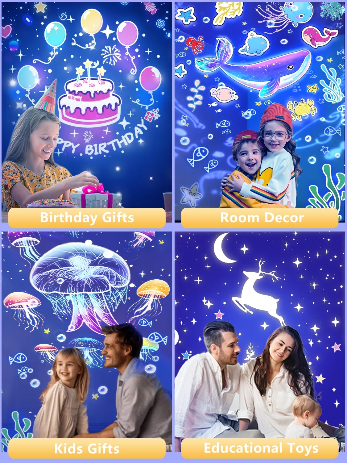 KISTRA night light projector makes a thoughtful gift for children.