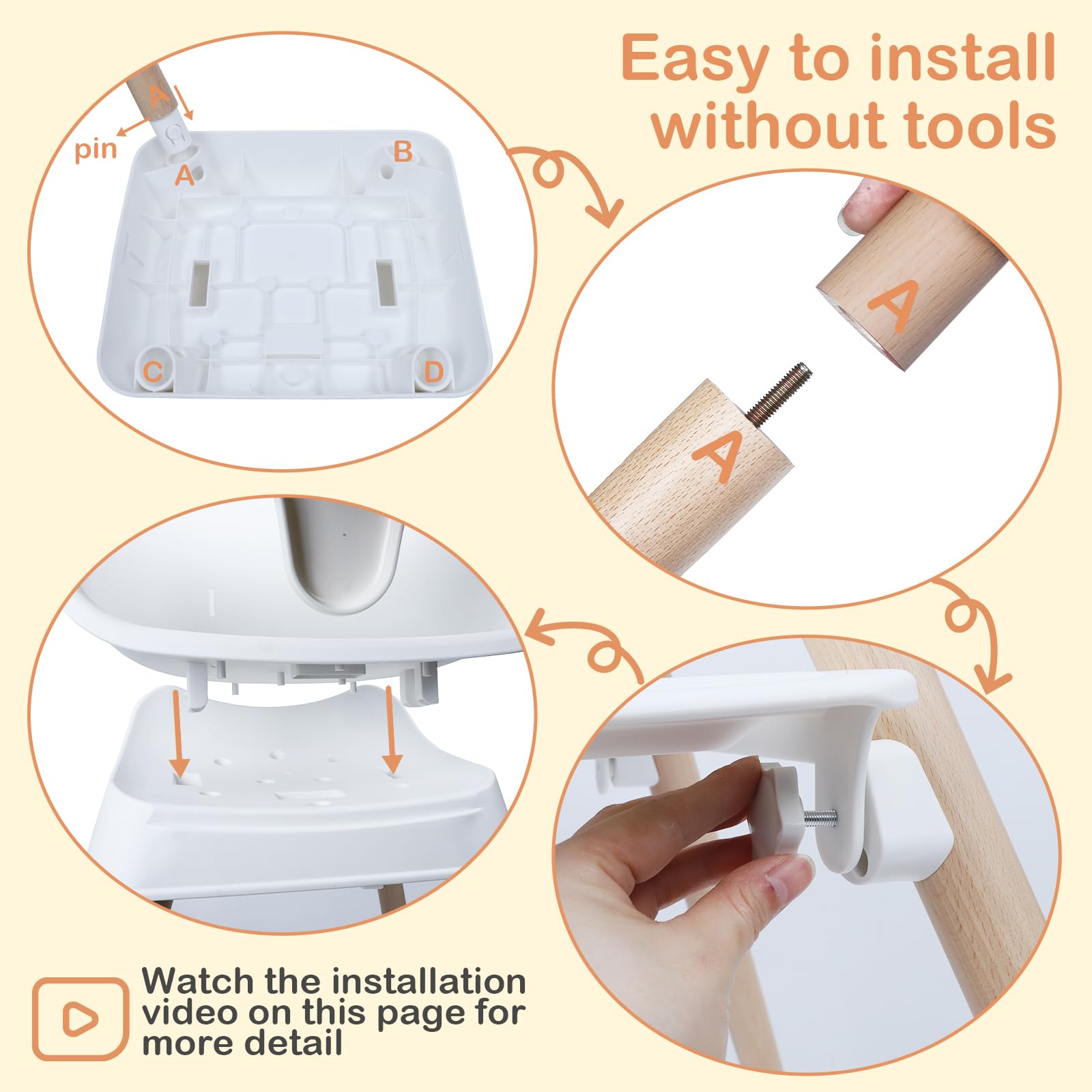 Kisuplus booster seat for at-table use from 6 to 36 months