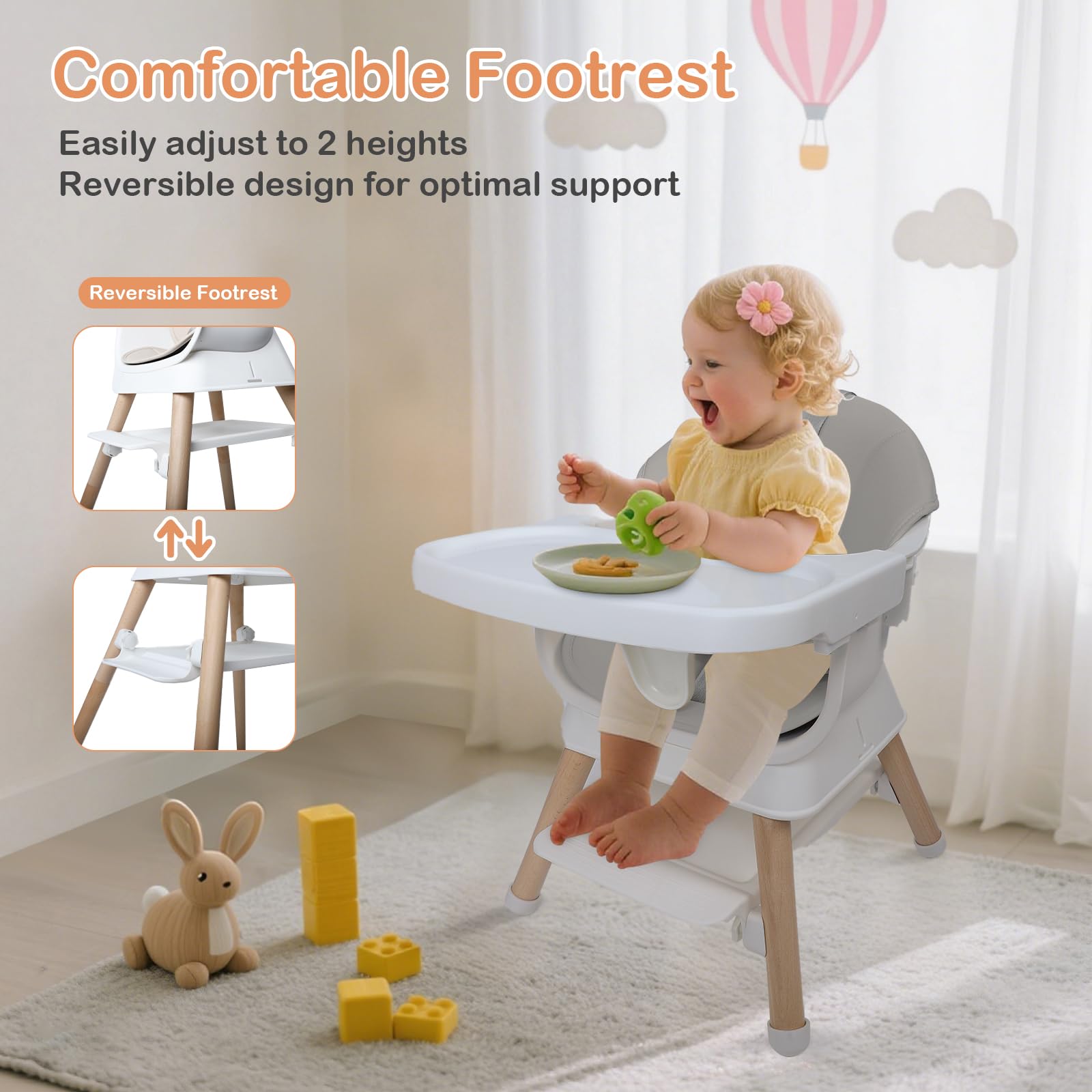 Kisuplus stable pyramid base supporting a growing child