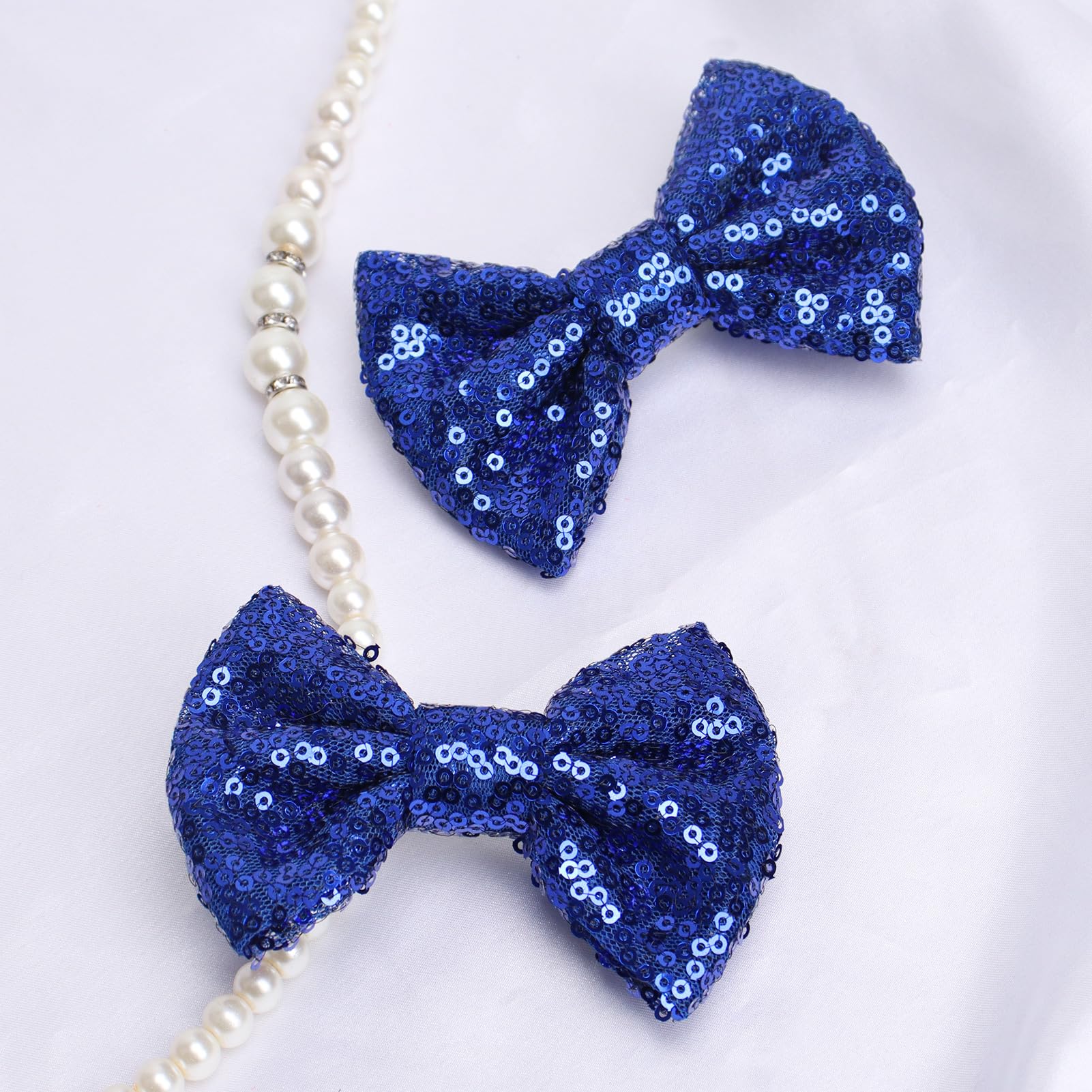 KISZU baby girl hair clip in deep blue sequin for soft styling