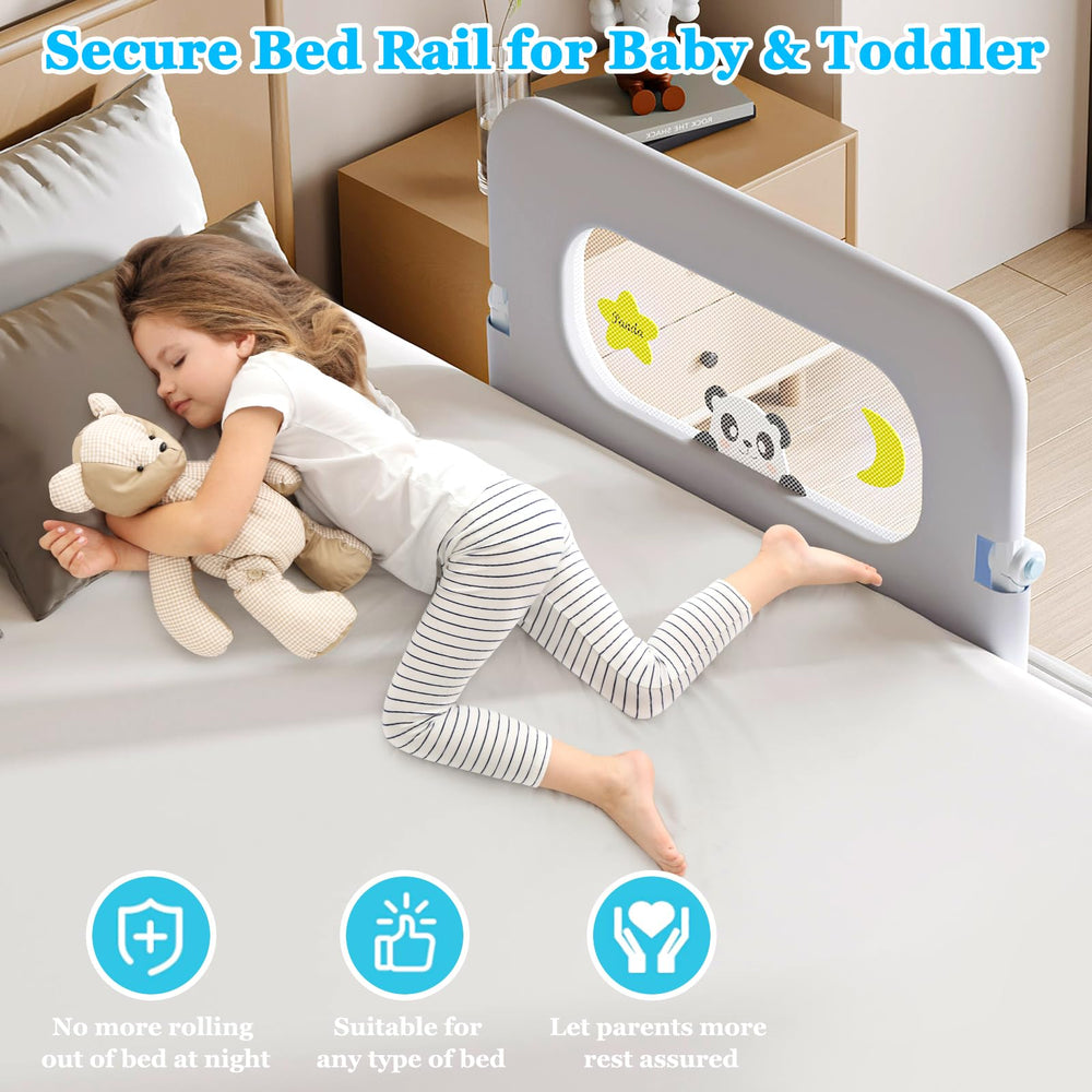 Kitiver 32-inch guard rail fits queen, king, twin, and bunk beds