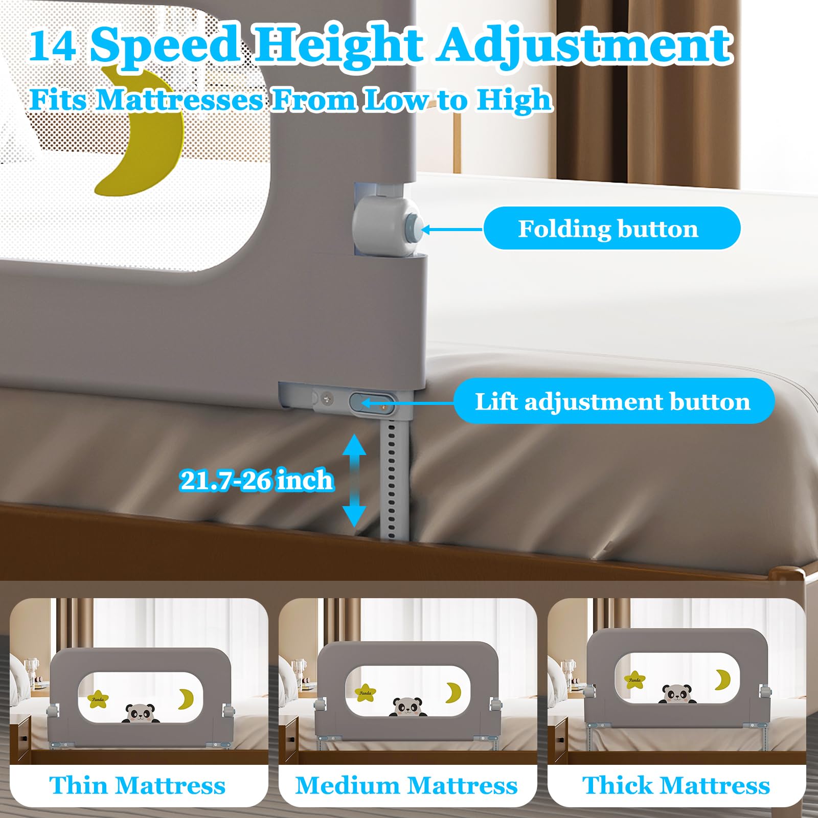 Kitiver guard rail showcases a sturdy U-shaped base for enhanced stability