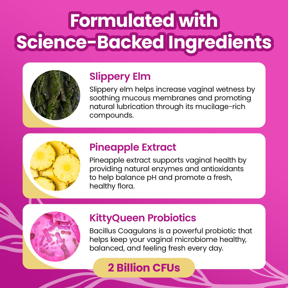 KITTYQUEEN Slippery Kitty USA-made label emphasizing clean vegan formula.