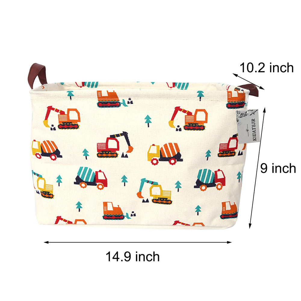 KIUATSJR canvas organizer bin storing books and crafts neatly