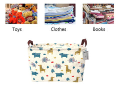 KIUATSJR rectangle storage basket folded flat for compact storage.