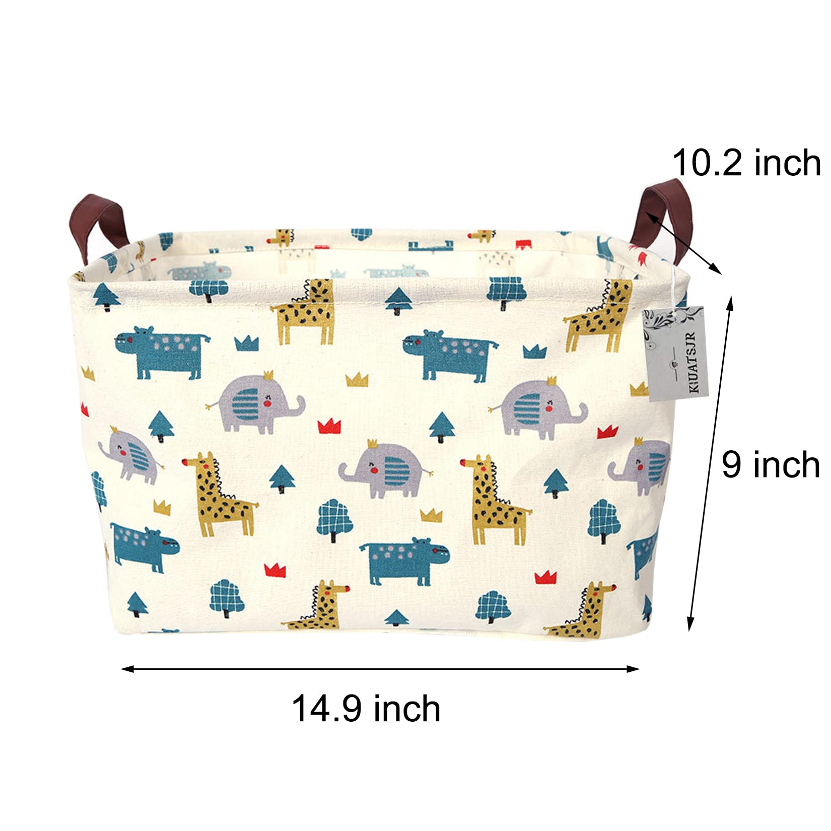 KIUATSJR rectangle storage basket inside view showing spacious capacity for items.