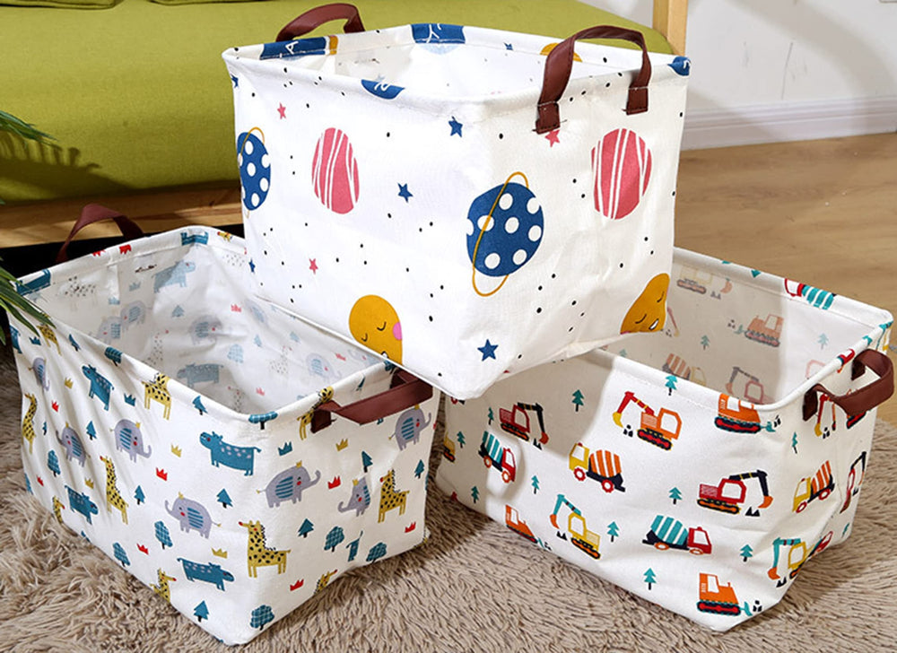 KIUATSJR rectangle storage basket with side handles for easy moving.