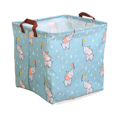 KIUATSJR square canvas storage bin with handles, portable for nursery use