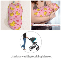 KiuLoam baby swaddle sleep sack provides secure cocooning for comfortable naps.