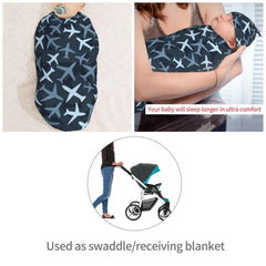 KiuLoam camouflage blue jets hat-on-white shows cozy newborn warmth.